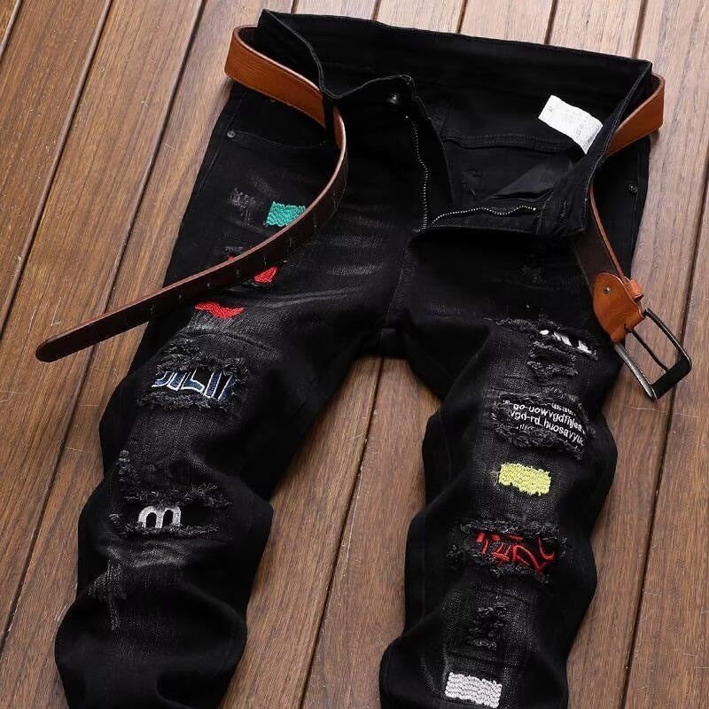 Streetwear Brand Denim - Moda coreana streetwear marca jeans rasgados