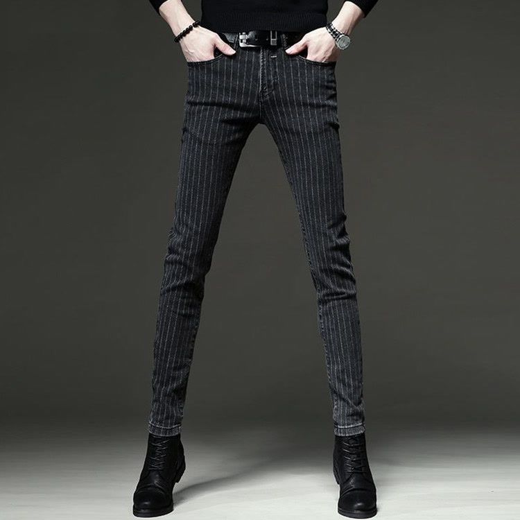 Streetwear Brand Denim - Jeans listrados 2025 marca na moda