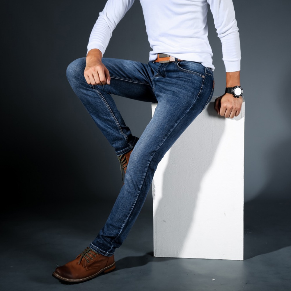 Moda minimalista estiramento j - Streetwear Brand Denim avaliação e preço