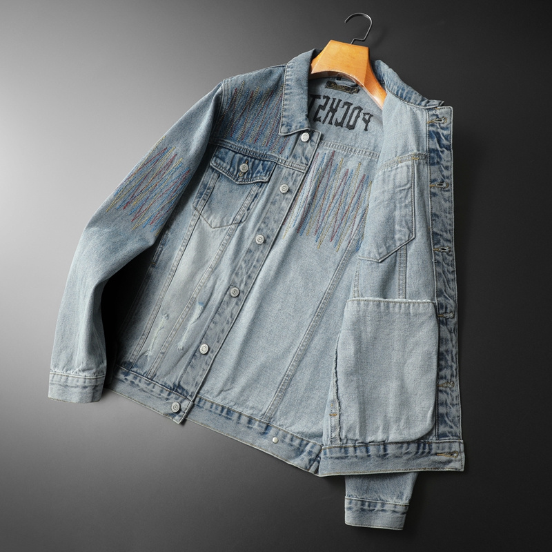 Marca vintage lavado denim jaq - Streetwear Brand Denim avaliação e preço