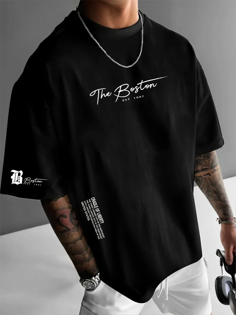 A mais recente camiseta mascul - Streetwear Brand Shirts avaliação e preço