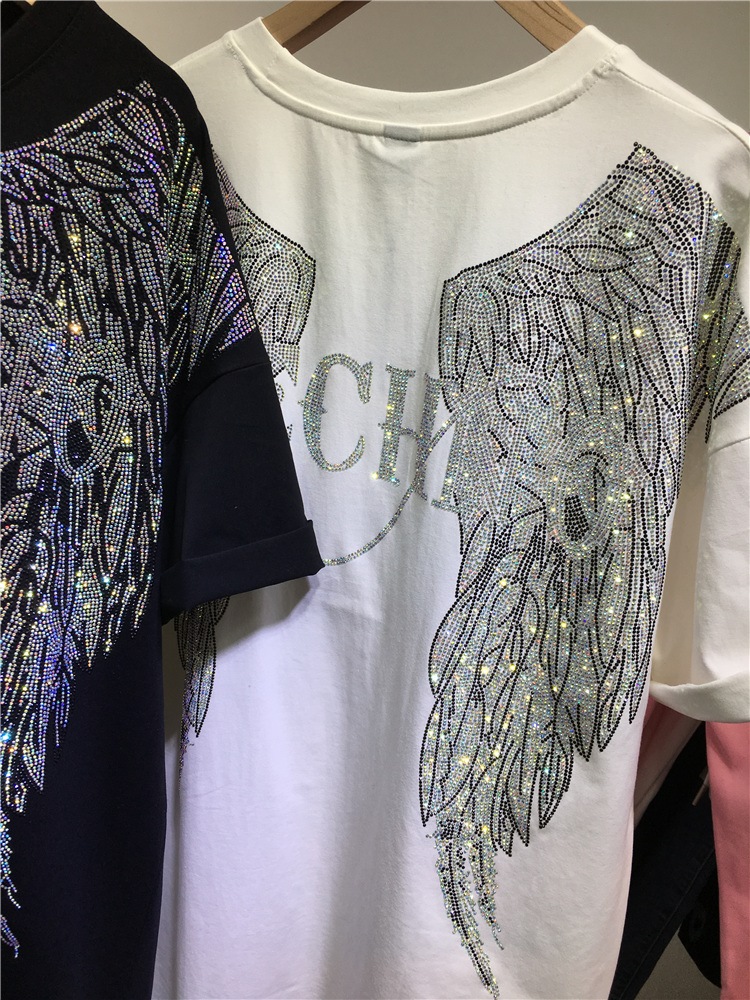 Unisex Oversized Rhinestone An - Streetwear Brand Shirts avaliação e preço