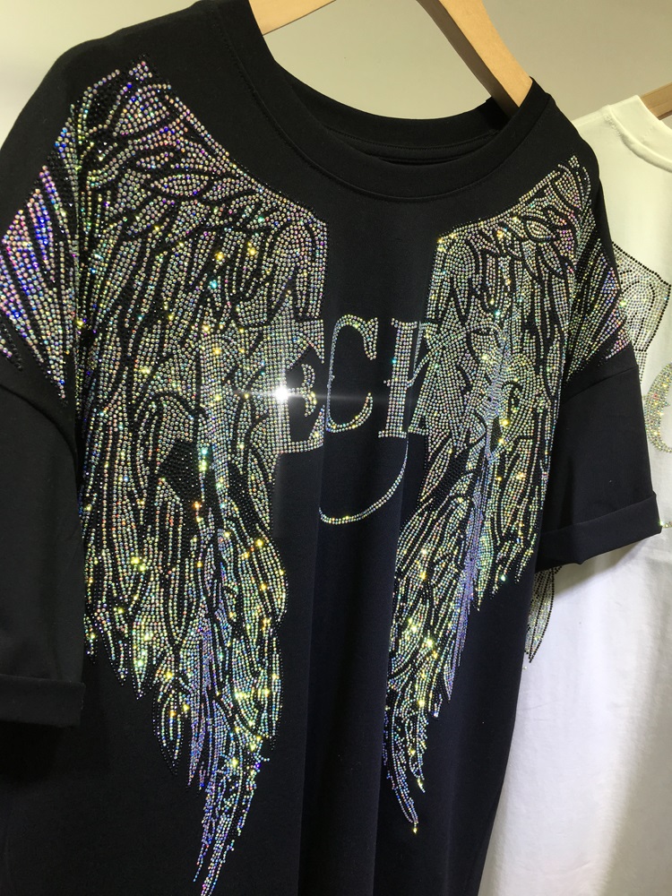 Unisex Oversized Rhinestone An - Streetwear Brand Shirts avaliação e preço