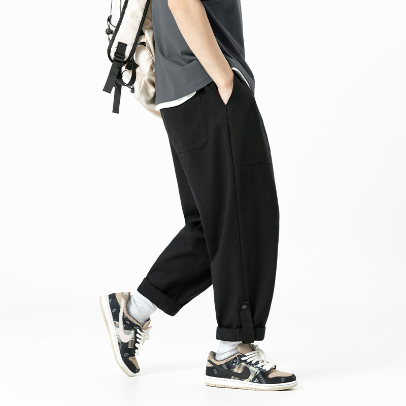 Calça reta de harém de carga m - Streetwear Brand For Men avaliação e preço