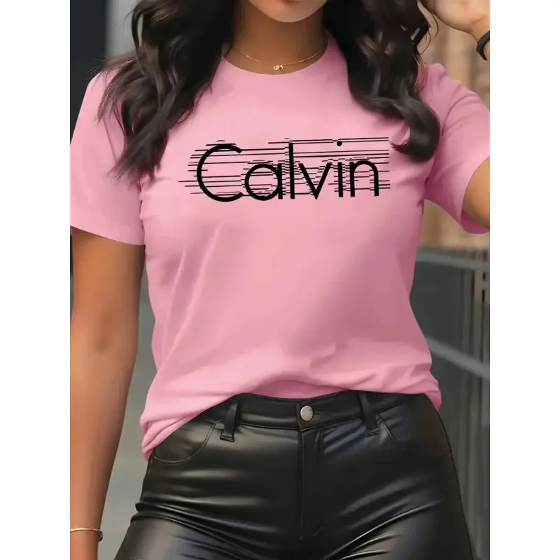 Calvin camiseta feminina lazer - Streetwear Brand Shirts avaliação e preço