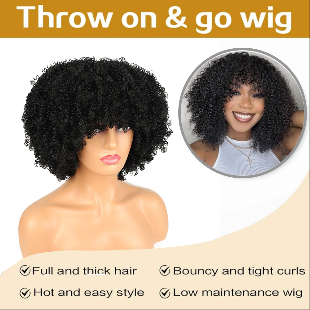 Perucas de Cabelo Afro Kinky C - Streetwear Brand Accessories avaliação e preço