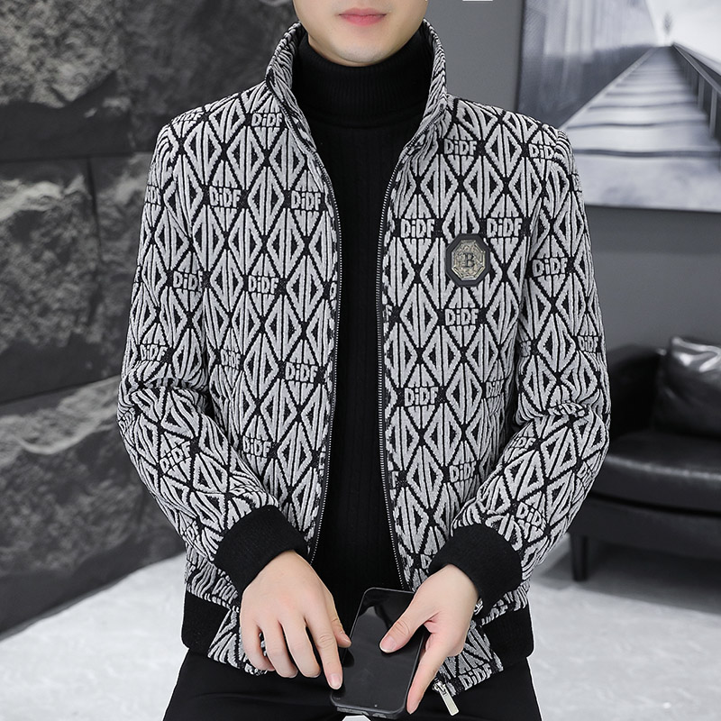 Jaqueta de lã jacquard masculi - Streetwear Brand Fashion avaliação e preço