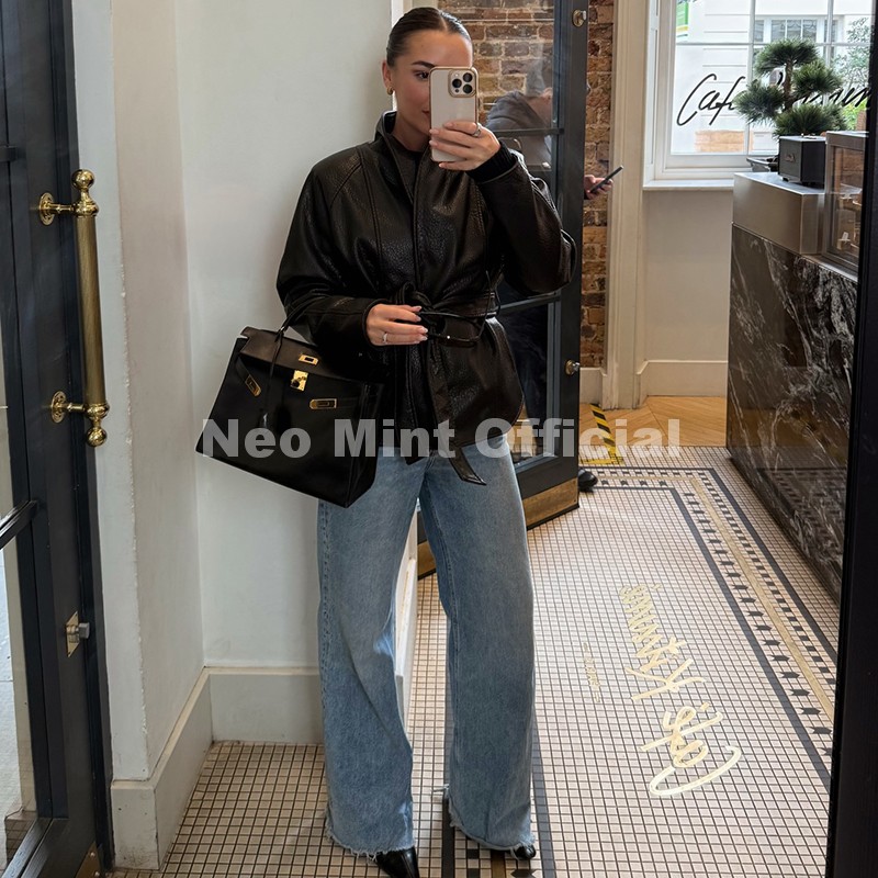 Casaco Feminino de Couro Sinté - Streetwear Brand Fashion avaliação e preço