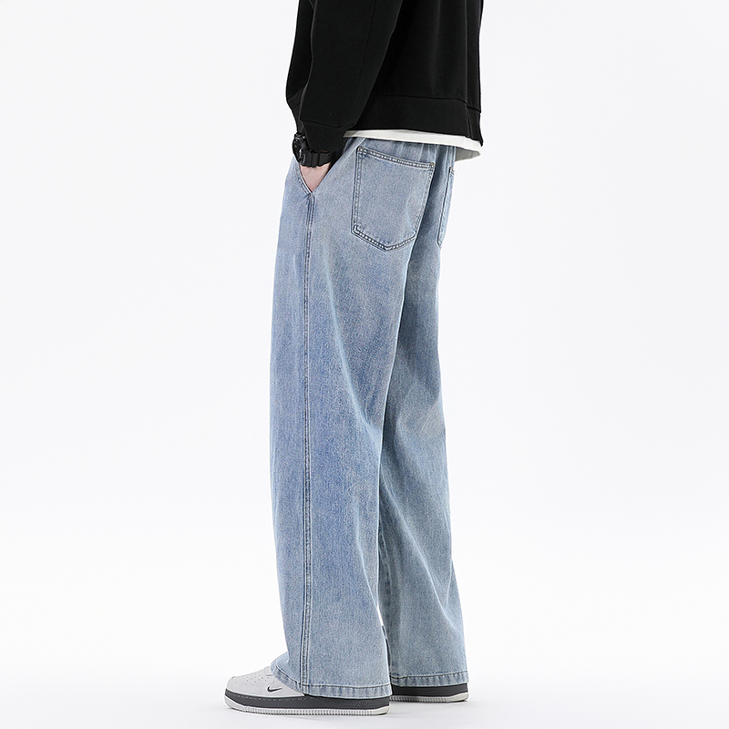 Calças Jeans Largas de Estilo  - Streetwear Brand Accessories avaliação e preço